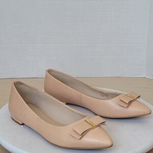 Cole Haan Elsie Bow Skimmer Classic Leather Ballet Flats Size 7B